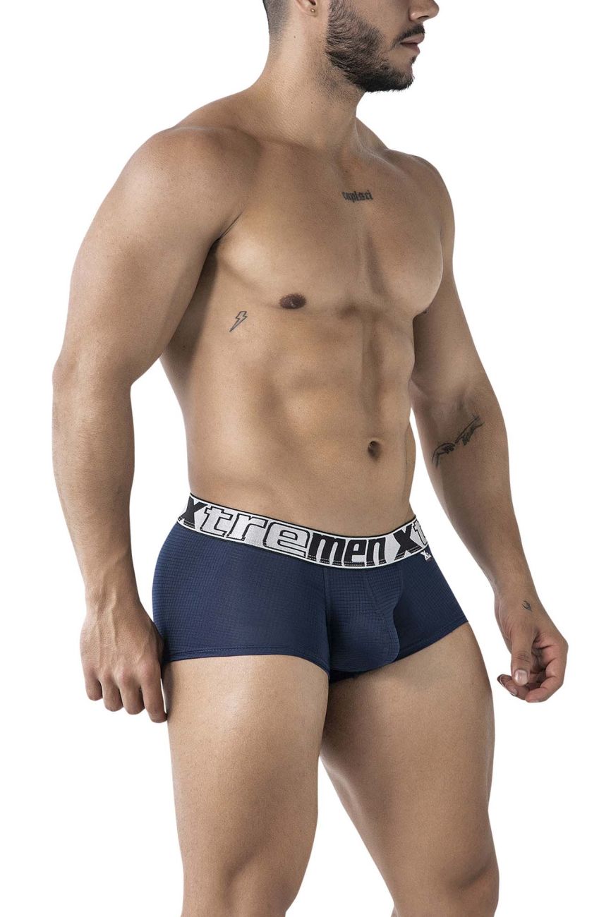 Xtremen 91222 Microfiber Mens Underwear Trunks Navy