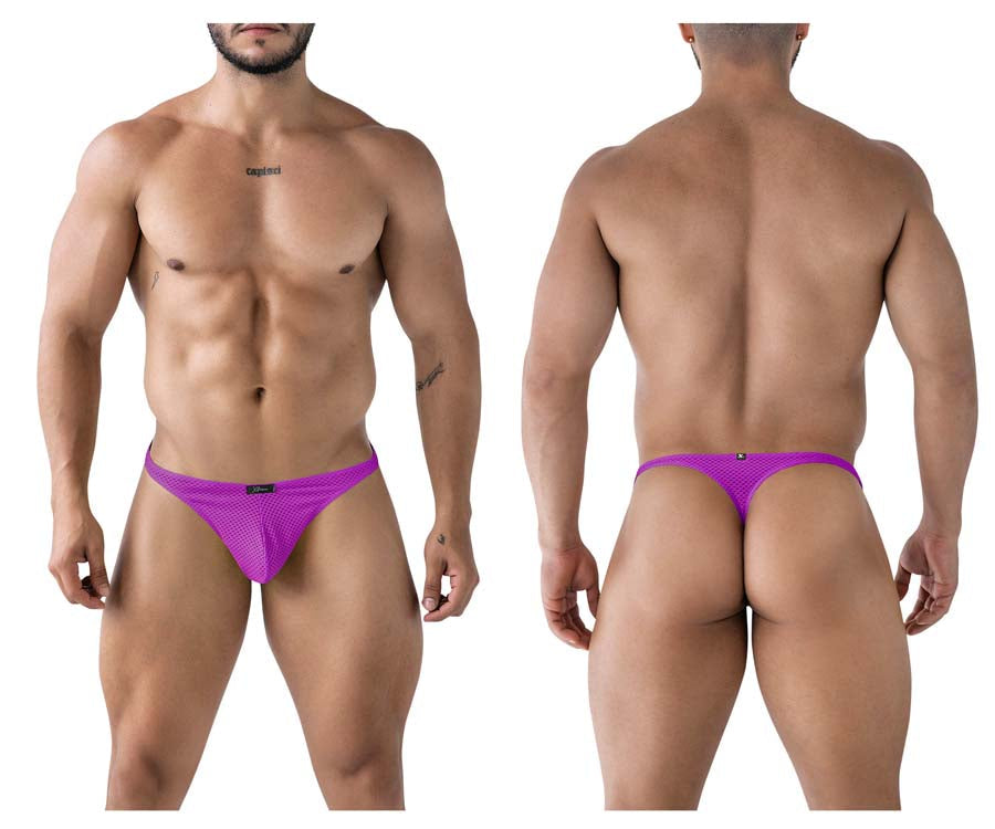 Xtremen 91226 Mens Soft Microfiber Thongs Purple