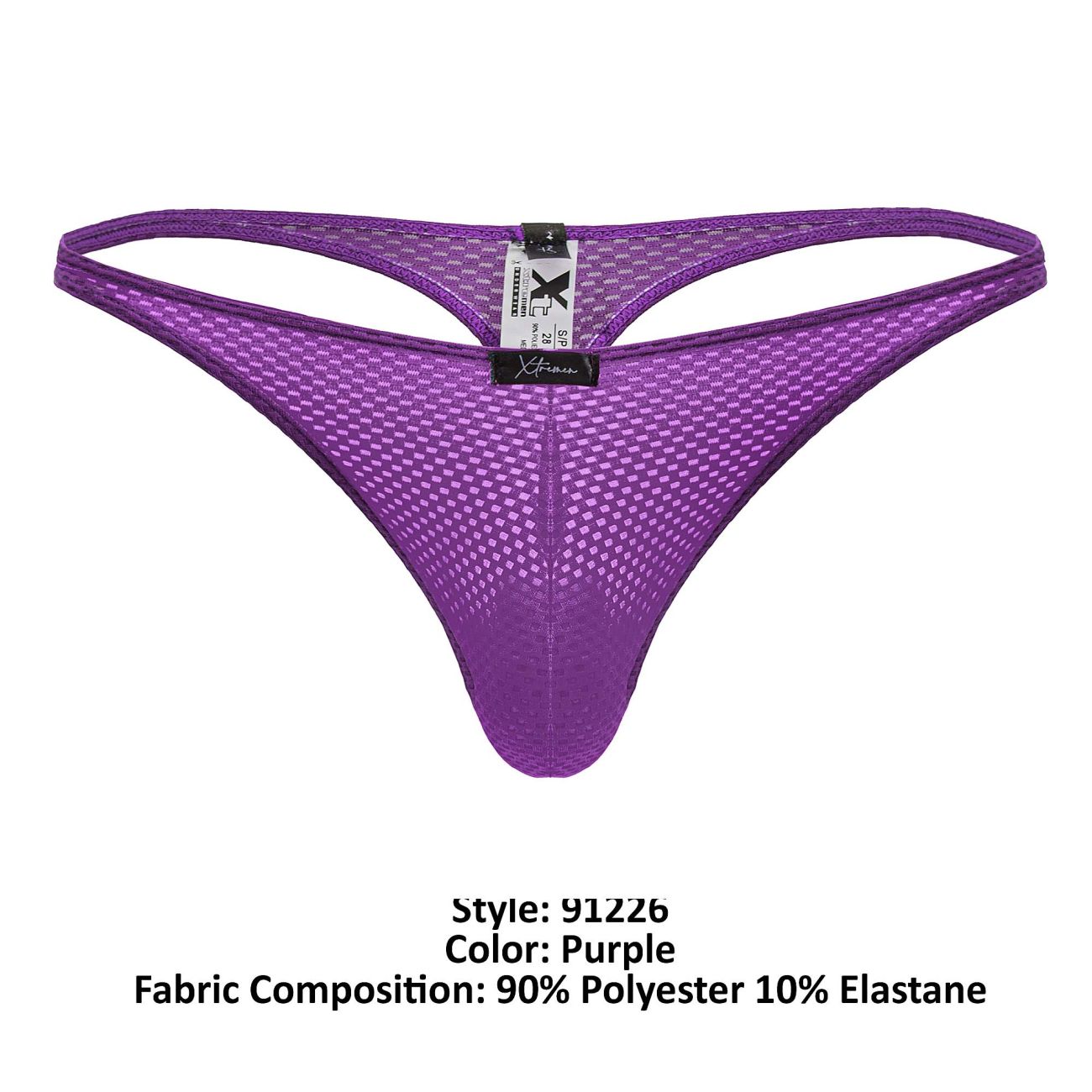 Xtremen 91226 Mens Soft Microfiber Thongs Purple
