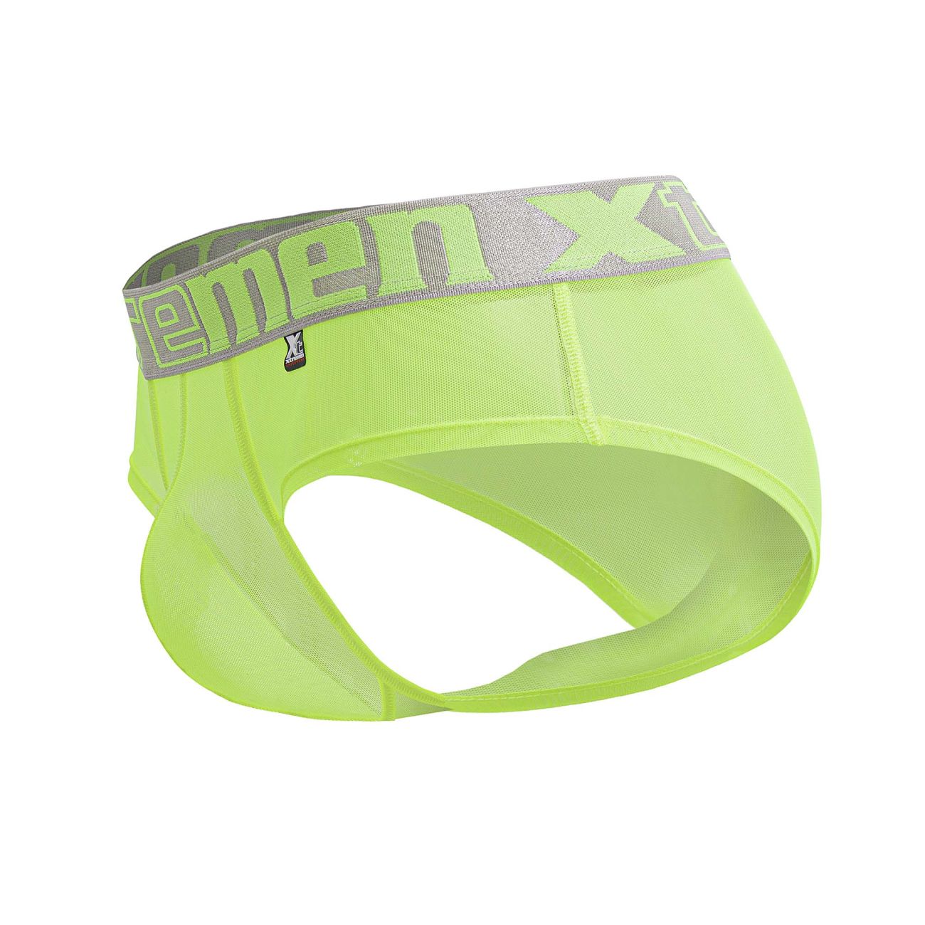 Xtremen 91236 Mens Sheer Microfiber Briefs Neon Green