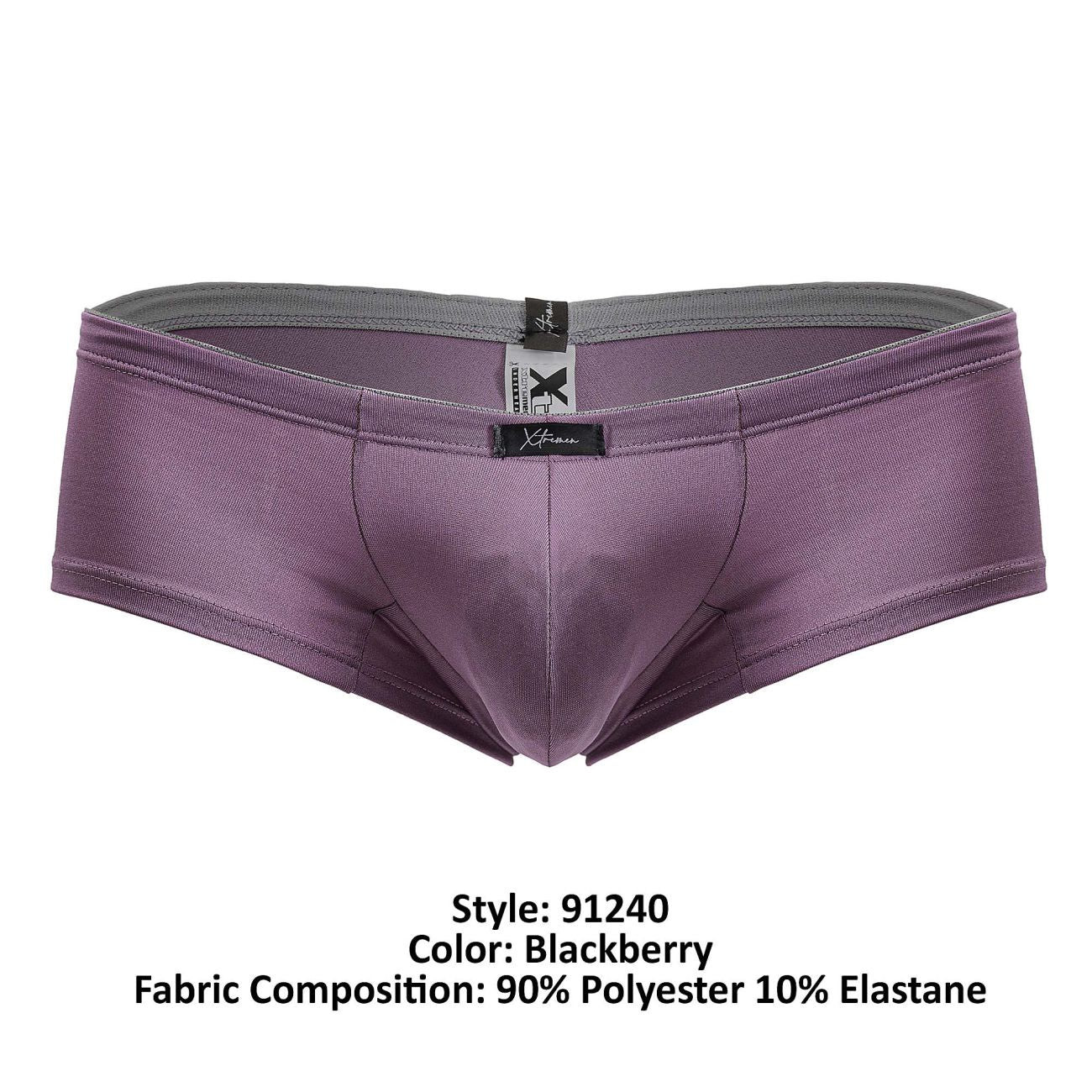 Xtremen 91240 Mens Soft & Sexy Microfiber Trunks Blackberry