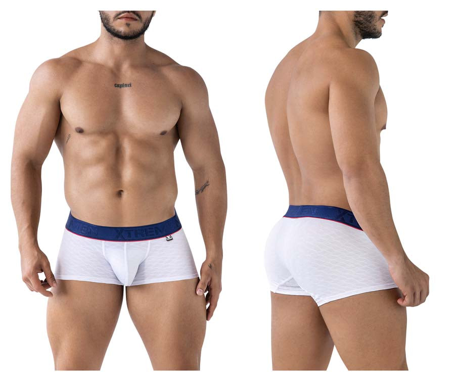 Xtremen 91243 Male Soft and Comfortable Microfiber Trunks White