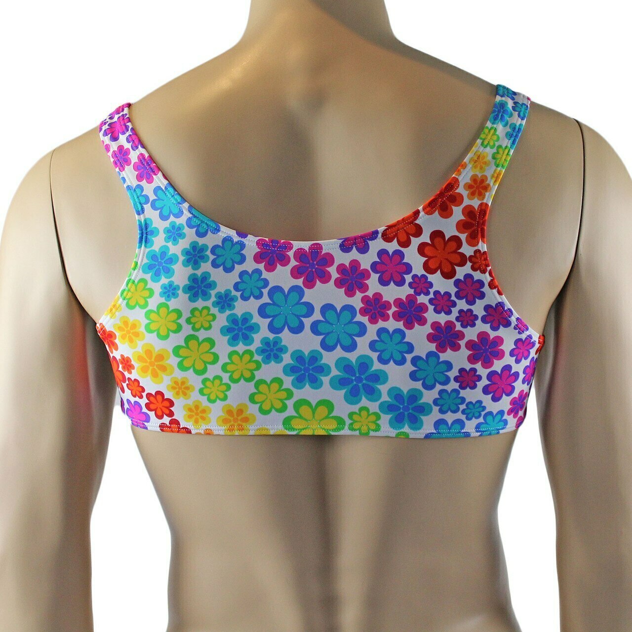 Mens Flower Girl Crop Top Bra & Boxer Brief