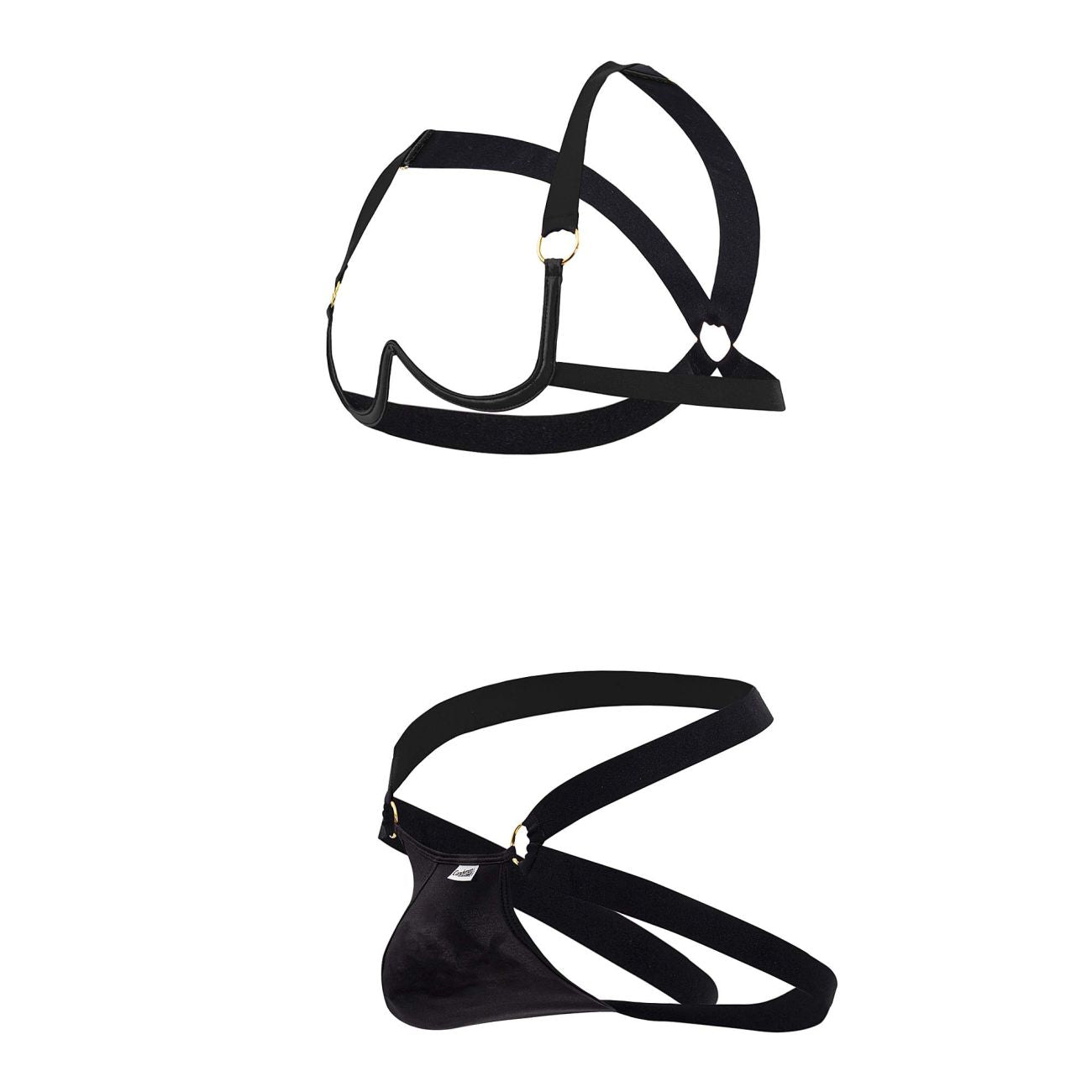 CandyMan 99731 Harness-Bra Two Piece Set Black