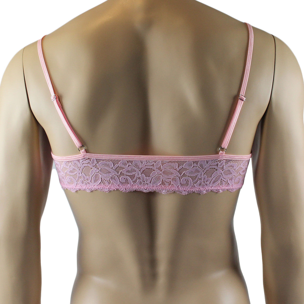 Mens Kristy Lingerie Bra Top and Boxer Briefs Light Pink