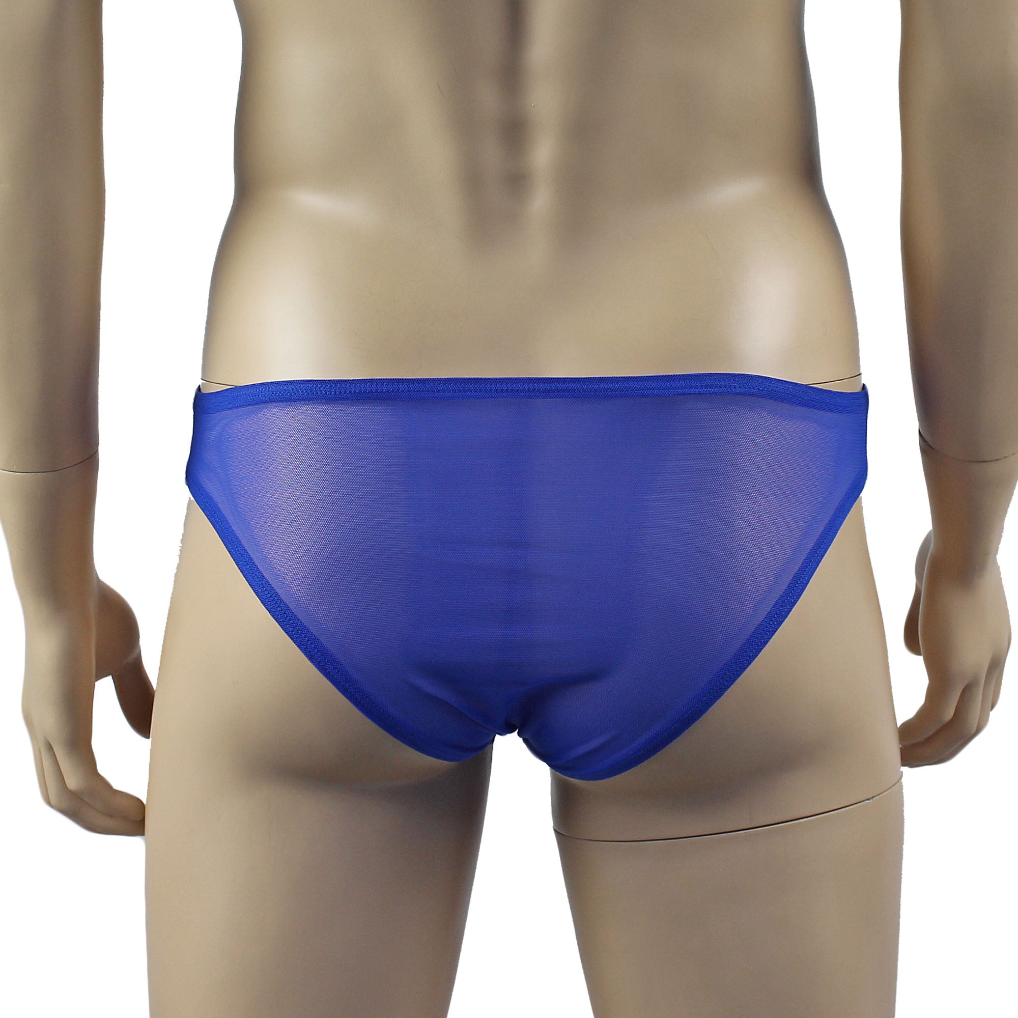 Mens Kristy Lace & Mesh Bra Top and Bikini Brief Blue