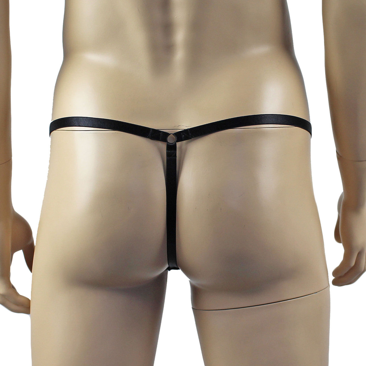 Male Oil Wetlook Pouch G string Burgundy